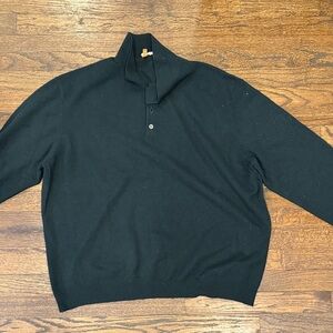 Men's Dark Olive Fine Cashmere Sweater